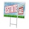 Signmission Estate Sale Yard Sign & Stake outdoor plastic coroplast window, C-2436 Estate Sale C-2436 Estate Sale - alternate 1